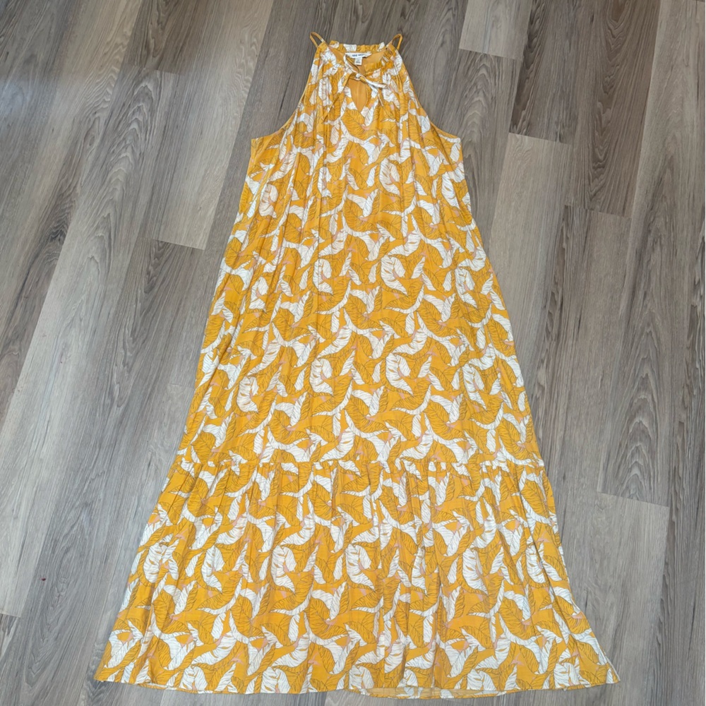Nine West Yellow and White Maxi Dress